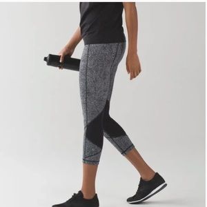Lululemon Pace Rival Crop (19") Leggings Line Up Dark Heather Gray - Size 6
